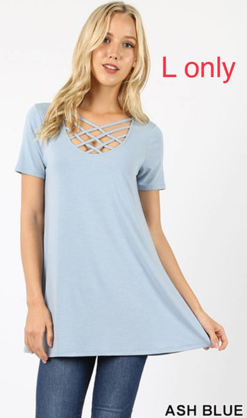 3530 1/4S Triple Lattice TOP in ASH BLUE