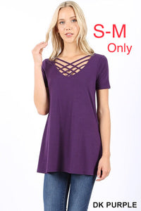 333 1/4S Triple Lattice TOP in DK PURPLE