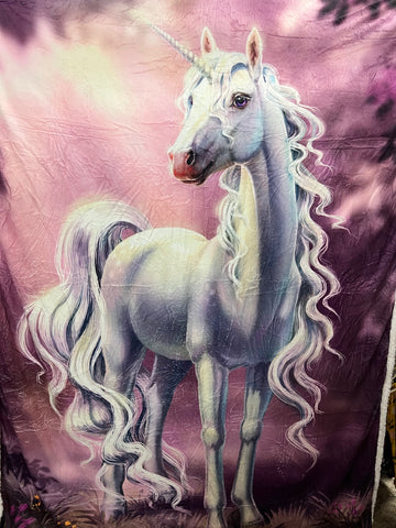 70006 Majestic Unicorn Sherpa Blanket JV-123