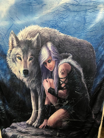 70008 Wolf Princess Sherpa Blanket JV-123