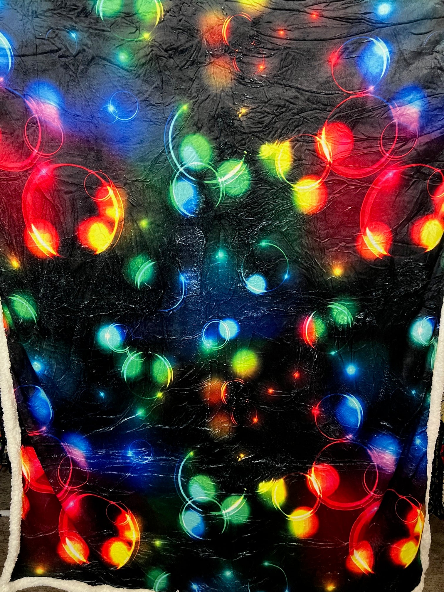 8333 Barbara's Rainbow Bubbles Sherpa Blanket JV-123