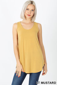 4030 0/0S Round Neck & Hem TOP in LT MUSTARD JV-T16C