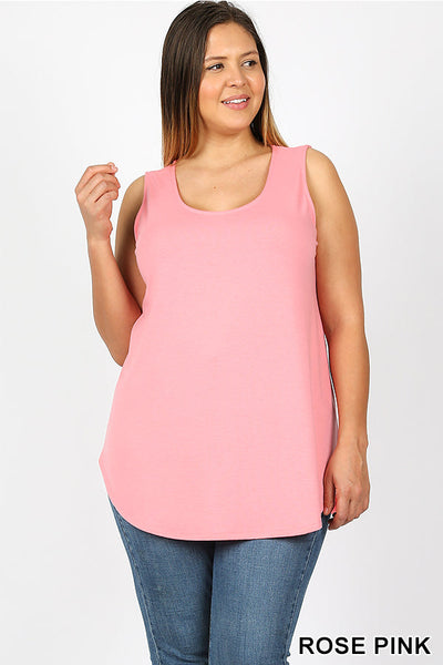 4000 0/0S Round Neck & Hem TOP in ROSE PINK JV-KO