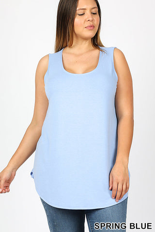 4451 0/0S Round Neck & Hem TOP in SPRING BLUE JV-T87B