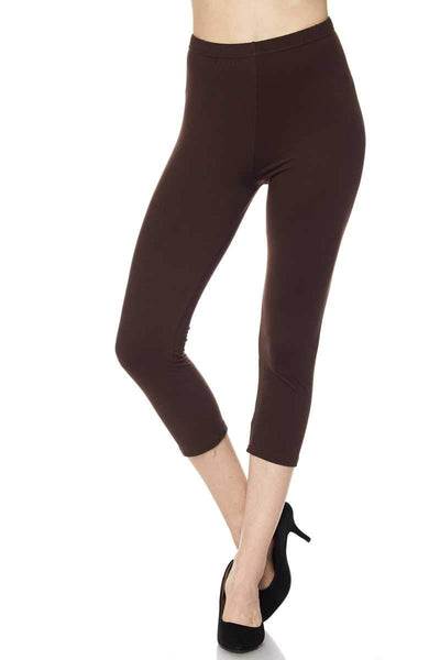1007 SOLID Brown LEGGINGS or CAPRIS JV-N126/131 G