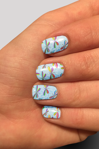 8250n Damsel Flies on Scales CUSTOM PRINT NAIL STRIPS JV-Z99