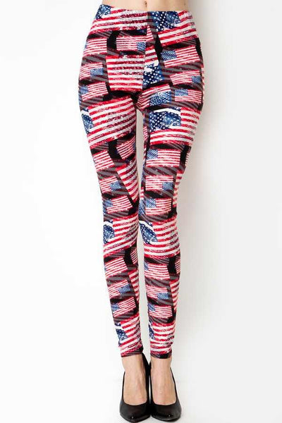132 Hologram Flags LEGGINGS or KIDS JV-I15B