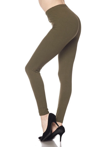 1005 SOLID Olive LEGGINGS or Capri JV-A16C