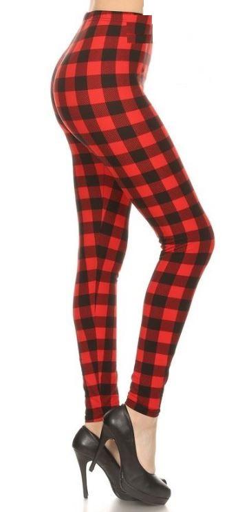 2195 Lumberjack Plaid LEGGINGS or KIDS JV-D39C