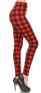 2195 Lumberjack Plaid LEGGINGS or KIDS JV-D39C