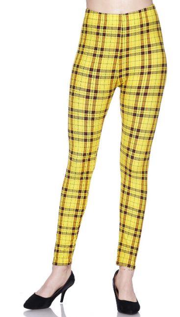 2226 Lemon Plaid LEGGINGS JV-E19B