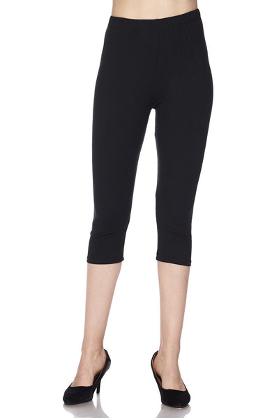 1001 SOLID Black LEGGINGS or CAPRI JV-M21/26/31
