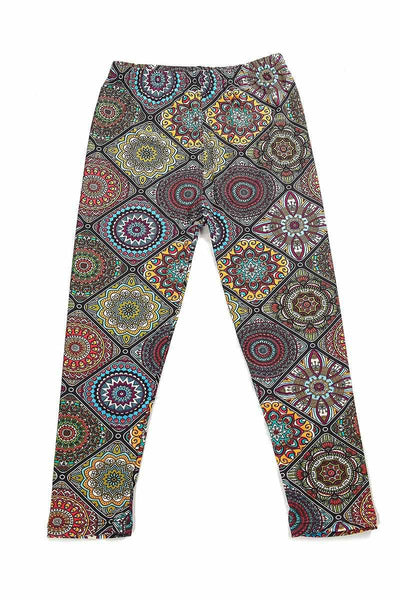 101 Floral Aztec Circle LEGGINGS or Kids