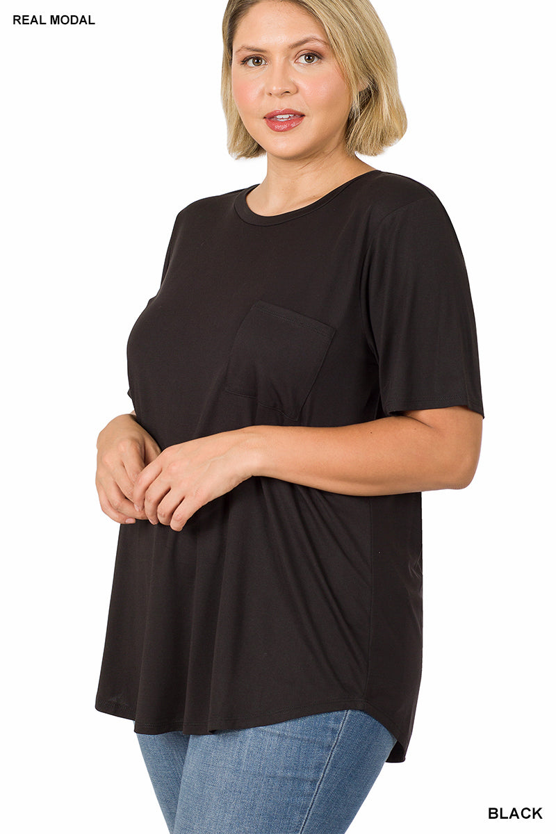 11236 1/4S Model RN Pocket TOP in BLACK JV-A42T