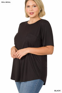 11236 1/4S Model RN Pocket TOP in BLACK JV-A42T