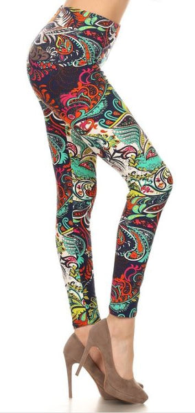 969 A Piece of Mint Paisley LEGGINGS