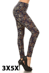 157 Rust Floral LEGGINGS