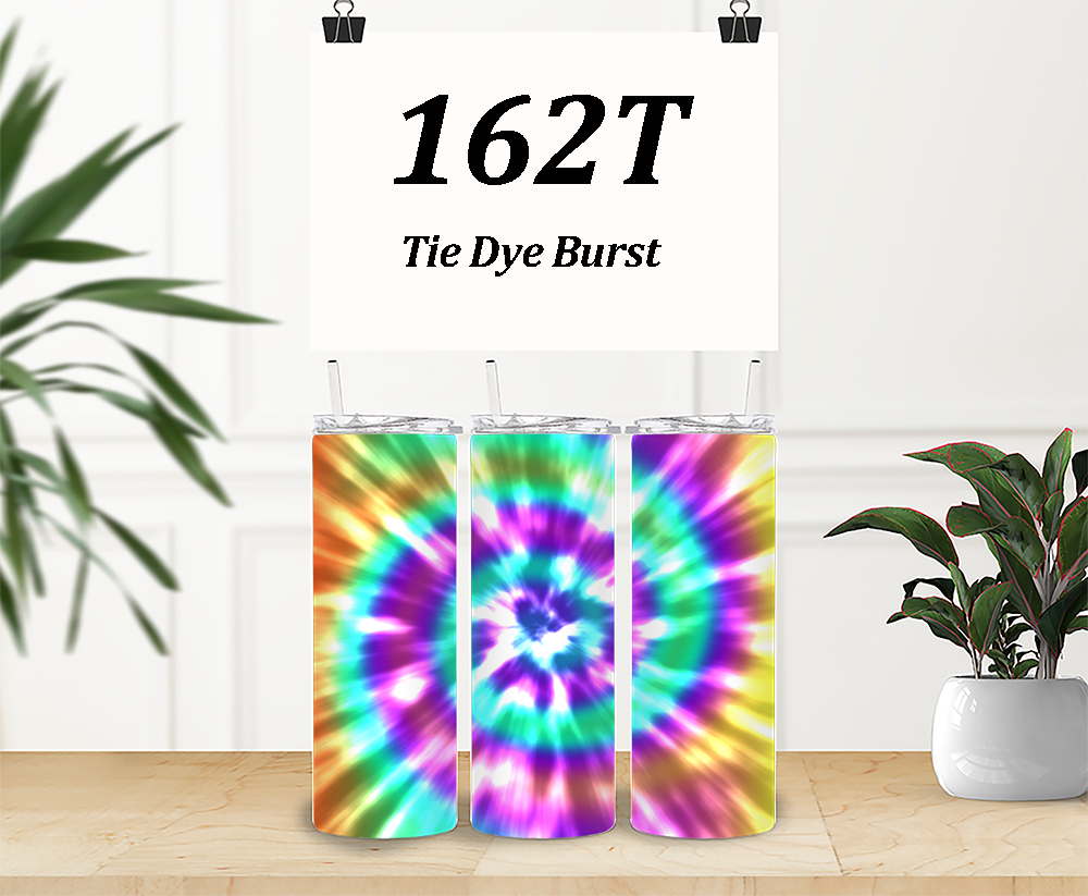 162T 20 OZ SS Tie Dye Burst DESIGNER TUMBLER