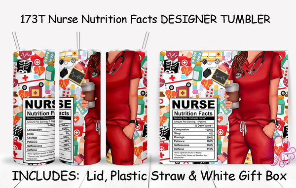 173T Nurse Nutrition Facts DESIGNER TUMBLER - TBM