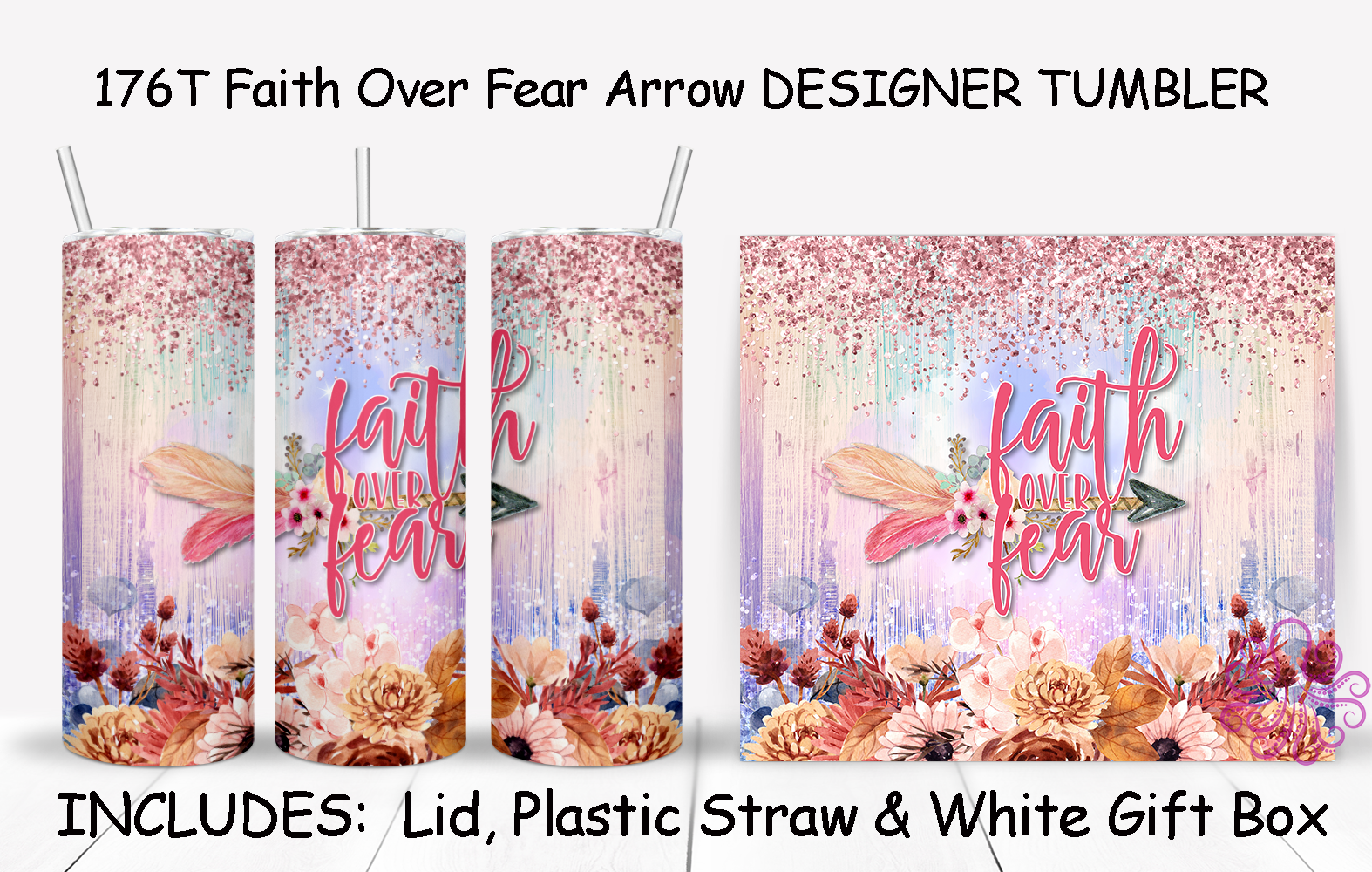 176T Faith Over Fear Arrow TUMBLER - TBM