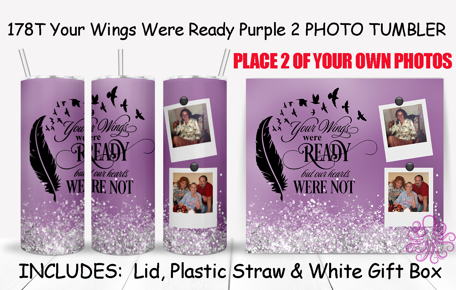 178T Your Wings Were Ready Purple 2 PHOTO TUMBLER - TBM