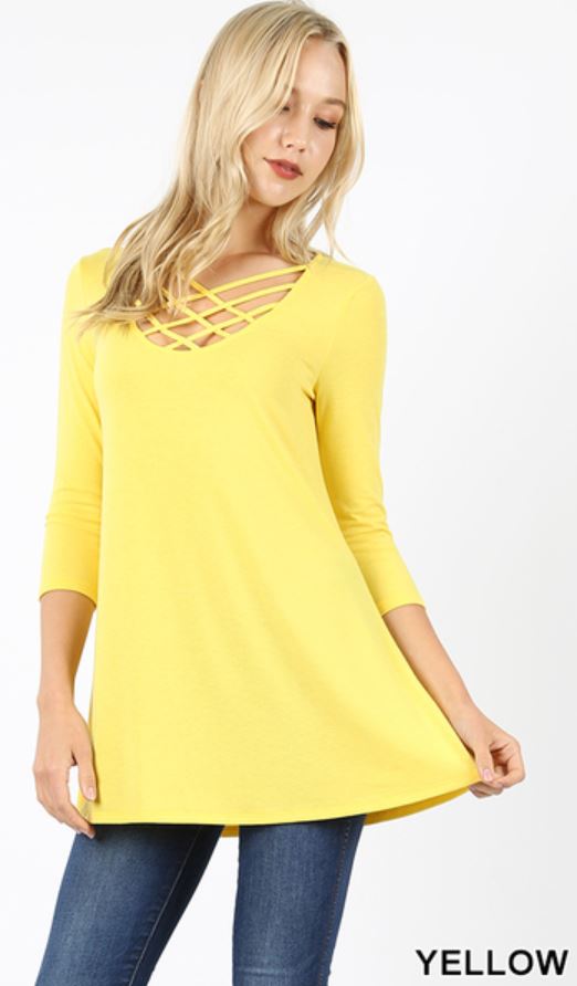573 3/4S Triple Lattice TOP in YELLOW
