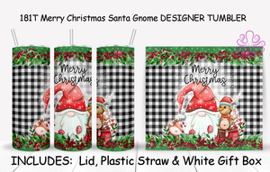 181T Merry Christmas Santa Gnome TUMBLER - TBM
