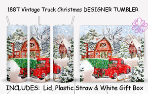 188T Vintage Truck Christmas DESIGNER TUMBLER - TBM