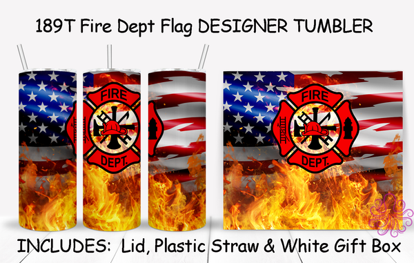 189T Fire Dept Flag TUMBLER - TBM