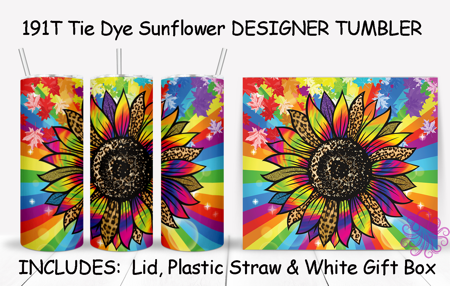 191T Tie Dye Sunflower TUMBLER - TBM