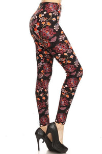 2006 Hot Crimson and Mustard LEGGINGS ... Named BY Phyllis Breard
