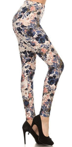 2015 A Touch of Cobalt Floral LEGGINGS