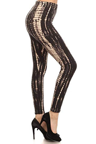 2032 Black and Tanned Tie Dye LEGGINGS