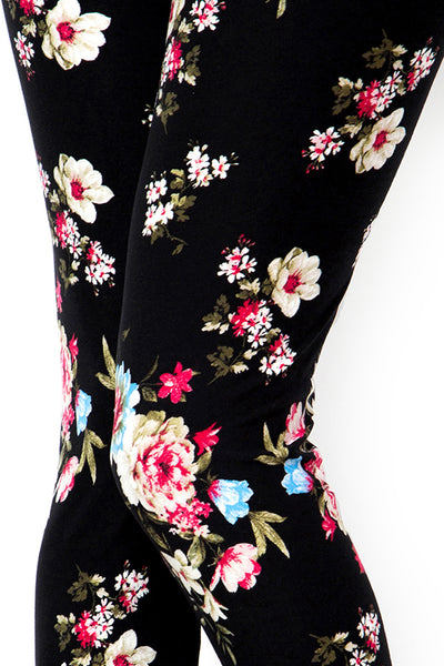 2034 Mixed Floral LEGGINGS JV1-HB11B G