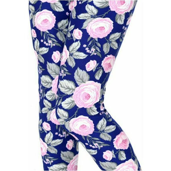 2054 Simply Pink Floral LEGGINGS JV1-Q21BR G