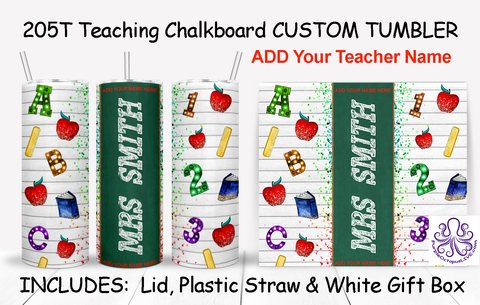 205T Teaching Chalkboard NAME TUMBLER -TBM