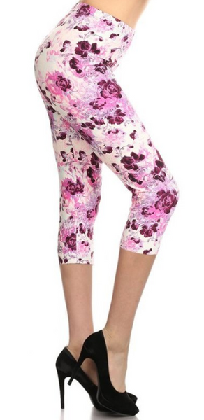 2079 Pretty Please Floral LEGGINGS or CAPRI