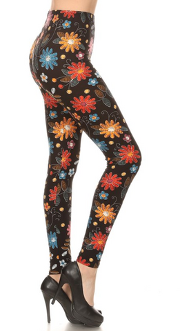2092 Happy Floral LEGGINGS