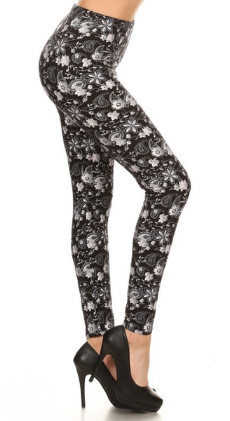 2120 Sterling Paisley Floral LEGGINGS JV1-Q38B G