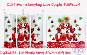 215T Gnome Ladybug Love Couple TUMBLER - TBM