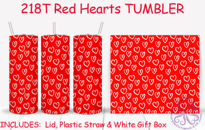 218T Red Hearts TUMBLER - TBM