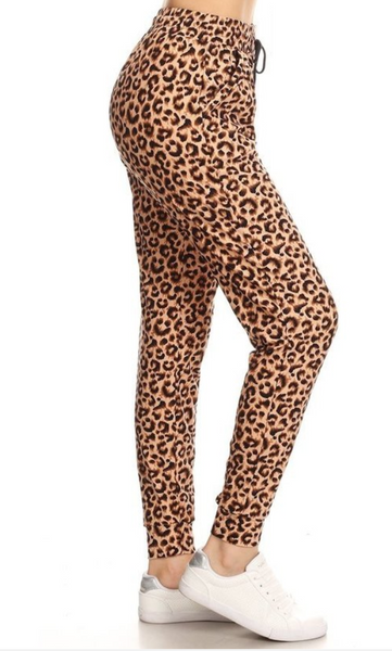 2233 Brown Leopard JOGGERS