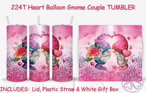 224T Heart Balloon Gnome Couple TUMBLER - TBM