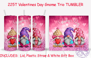 225T Valentines Day Gnome Trio TUMBLER - TBM