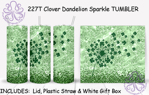 227T Clover Dandelion Sparkle TUMBLER - TBM