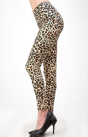 2429 Leopard on Tan LEGGING