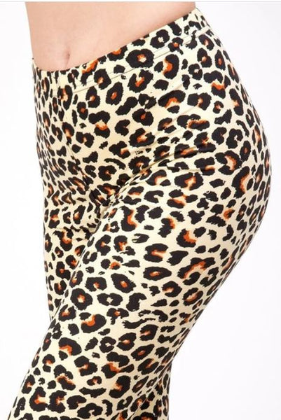 2429 Leopard on Tan LEGGING