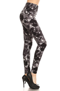 2458 Printed Skulls LEGGINGS