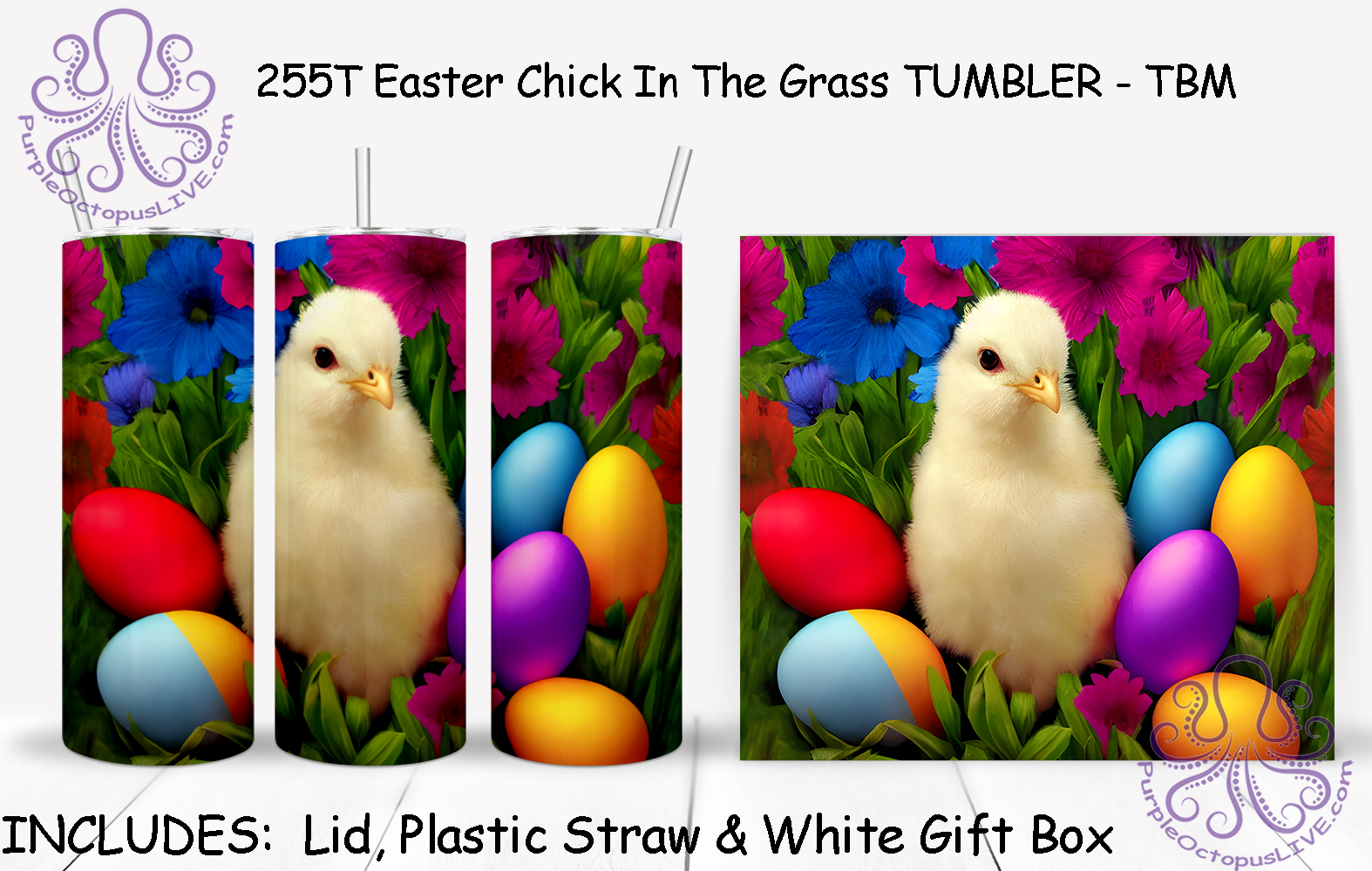 255T Easter Chick In The Grass TUMBLER - TBM