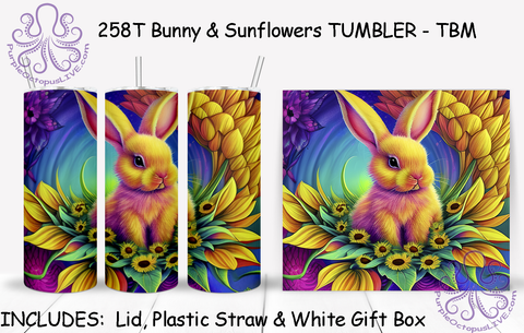 258T Bunny & Sunflowers TUMBLER - TBM